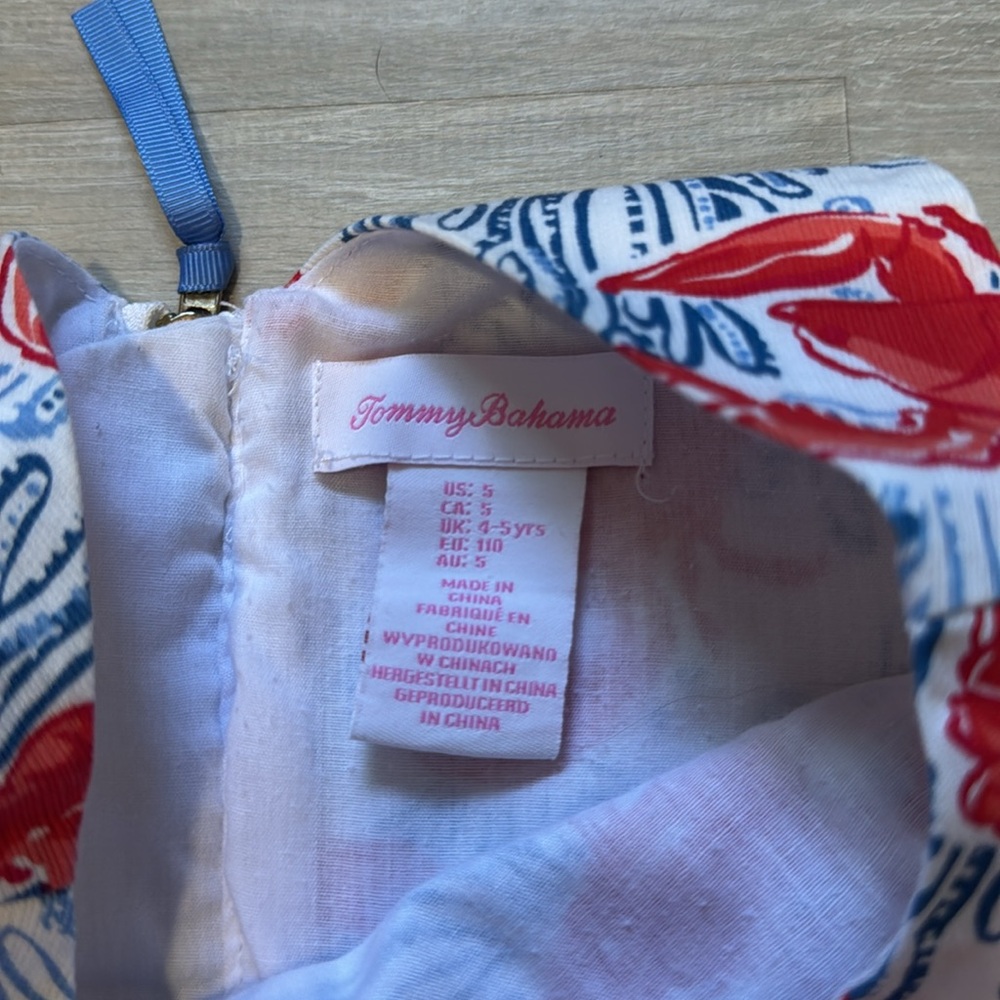 Tommy Bahama Lobster Print Sleeveless Dress size 5 - Picture 2 of 3
